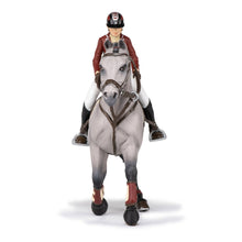 Load image into Gallery viewer, PAPO Horses and Ponies Competition Horse and Horsewoman Toy Figure (51563)