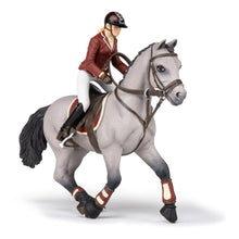 Load image into Gallery viewer, PAPO Horses and Ponies Competition Horse and Horsewoman Toy Figure (51563)