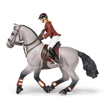 Load image into Gallery viewer, PAPO Horses and Ponies Competition Horse and Horsewoman Toy Figure (51563)