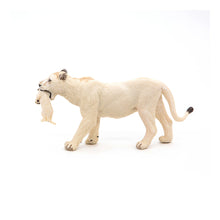 Load image into Gallery viewer, PAPO Wild Animal Kingdom White Lioness with Cub Toy Figure (50203)