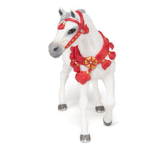 Load image into Gallery viewer, PAPO Horses and Ponies White Arabian Horse in Parade Dress Toy Figure (51568)