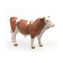 Load image into Gallery viewer, PAPO Farmyard Friends Simmental Bull Toy Figure (51142)