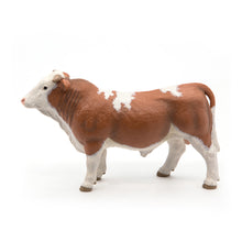 Load image into Gallery viewer, PAPO Farmyard Friends Simmental Bull Toy Figure (51142)