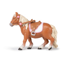Load image into Gallery viewer, PAPO Horses and Ponies Shetland Pony with Saddle Toy Figure (51559)