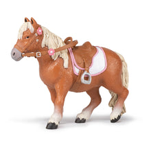 Load image into Gallery viewer, PAPO Horses and Ponies Shetland Pony with Saddle Toy Figure (51559)
