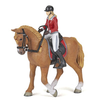 Load image into Gallery viewer, PAPO Horses and Ponies Walking Horse and Horsewoman Toy Figure (51564)