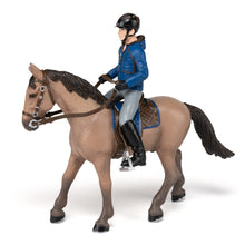 Load image into Gallery viewer, PAPO Horses and Ponies Walking Horse and Horseman Toy Figure (51565)