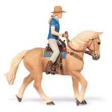 Load image into Gallery viewer, PAPO Horses and Ponies Cowgirl and Her Horse Toy Figure (51566)