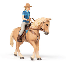 Load image into Gallery viewer, PAPO Horses and Ponies Cowgirl and Her Horse Toy Figure (51566)