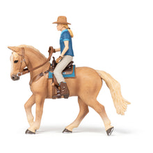 Load image into Gallery viewer, PAPO Horses and Ponies Cowgirl and Her Horse Toy Figure (51566)
