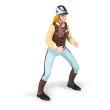 Load image into Gallery viewer, PAPO Horses and Ponies Blue Trendy Rider Toy Figure (52009)