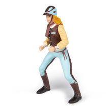 Load image into Gallery viewer, PAPO Horses and Ponies Blue Trendy Rider Toy Figure (52009)