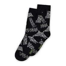 Load image into Gallery viewer, MARVEL COMICS Venom Logo All-over Print Children's Crew Socks (3-Pack), Unisex, 35/38 (CR107406MVL-35/38)