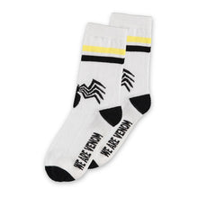Load image into Gallery viewer, MARVEL COMICS Venom Logo All-over Print Children's Crew Socks (3-Pack), Unisex, 35/38 (CR107406MVL-35/38)