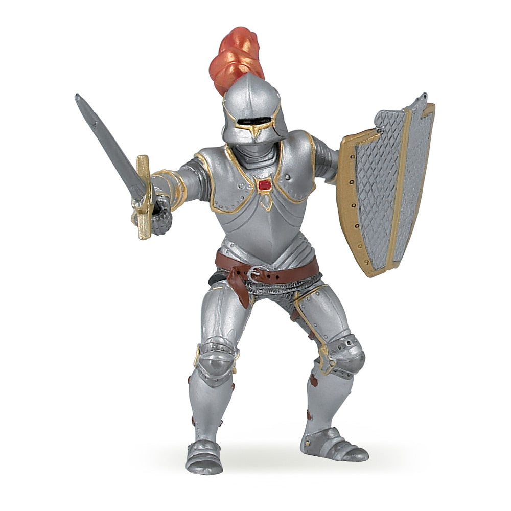 PAPO Fantasy World Knight in Armour with Red Feather Toy Figure (39244)