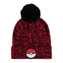 Load image into Gallery viewer, POKEMON Pokeball Symbol Beanie &amp; Knitted Gloves Giftset (GS437313POK)
