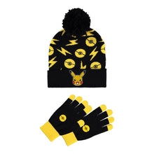 Load image into Gallery viewer, POKEMON 3D Pikachu Patch with All-over Print Beanie & Knitted Gloves Giftset (GS625363POK)