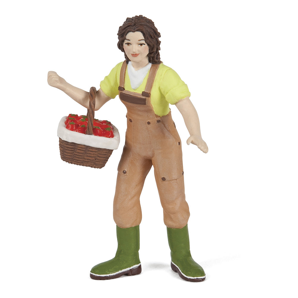 PAPO Farmyard Friends Woman Farmer with Basket Toy Figure (39219)