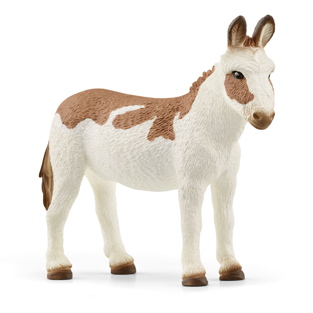 SCHLEICH Farm World American Spotted Donkey Toy Figure (13961)