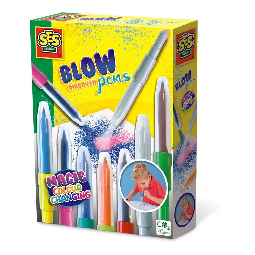 SES CREATIVE Magic Colour Changing Blow Airbrush Pens (00283)