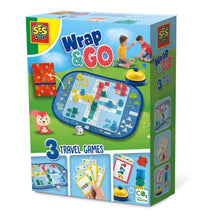 Load image into Gallery viewer, SES CREATIVE Wrap&amp;Go Travel Games (Ludo, Quartet and Speed Blocks) (02236)
