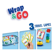 Load image into Gallery viewer, SES CREATIVE Wrap&Go Travel Games (Ludo, Quartet and Speed Blocks) (02236)