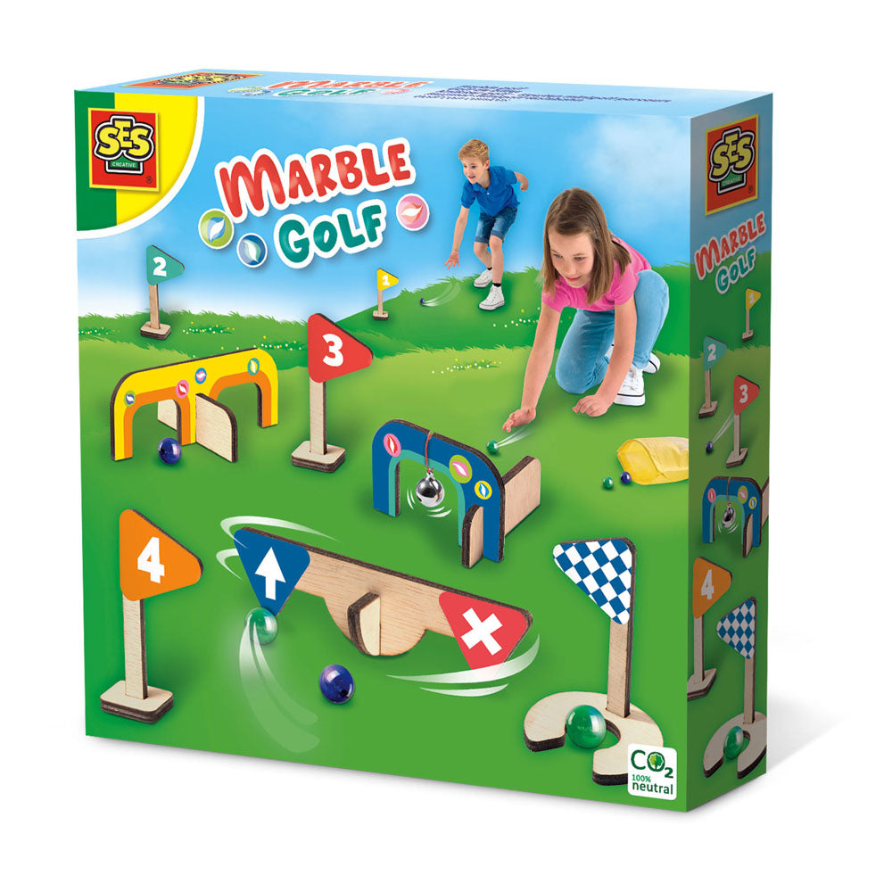 SES CREATIVE Wooden Minigolf Course Marble Set (02302)