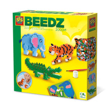 Load image into Gallery viewer, SES CREATIVE Beedz Safari Animals 2000 Iron-on Beads Mosaic Art Kit (06260)
