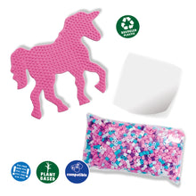 Load image into Gallery viewer, SES CREATIVE Beedz Unicorn Green 1800 Iron-on Beads Mosaic Art Kit (06406)