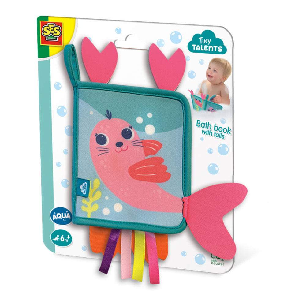 SES CREATIVE Tiny Talents Bath Book with Tails (13057)