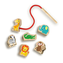 Load image into Gallery viewer, SES CREATIVE Tiny Talents Animals Wooden Lacing Beads (13141)
