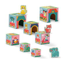 Load image into Gallery viewer, SES CREATIVE Tiny Talents Stacking Blocks Tower with Animal Figures (13142)