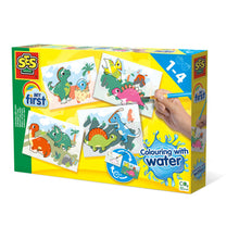 Load image into Gallery viewer, SES CREATIVE Dinos Colouring with Water Painting Set (14465)
