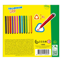 Load image into Gallery viewer, SES CREATIVE Triangular XL Grip Colouring Pens, 12 Colours Set Markers (14696)