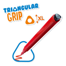 Load image into Gallery viewer, SES CREATIVE Triangular XL Grip Colouring Pens, 12 Colours Set Markers (14696)
