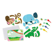 Load image into Gallery viewer, SES CREATIVE Animal Puzzles Mosaic Pegboard Mosaic Art Kit (14890)