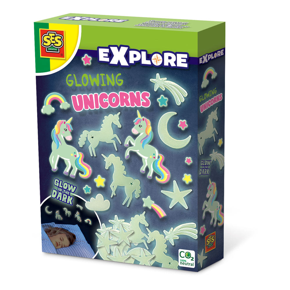 SES CREATIVE Explore Glowing Unicorns Decorative Stickers (25128)