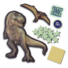 Load image into Gallery viewer, SES CREATIVE Explore Mega Glowing T-Rex World Decorative Stickers (25129)