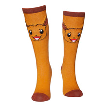 Load image into Gallery viewer, POKEMON Eevee Knee High Socks (1-Pack), Female, Red/Orange - KH838664POK
