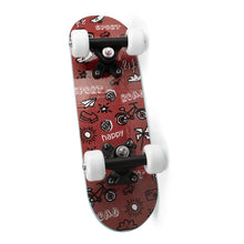 Load image into Gallery viewer, FUNBEE Children&#39;s 17-Inch Maple Wood Mini Skateboard Cruiser, Ages Three Years and Above, Unisex, Red (OFUN247R)
