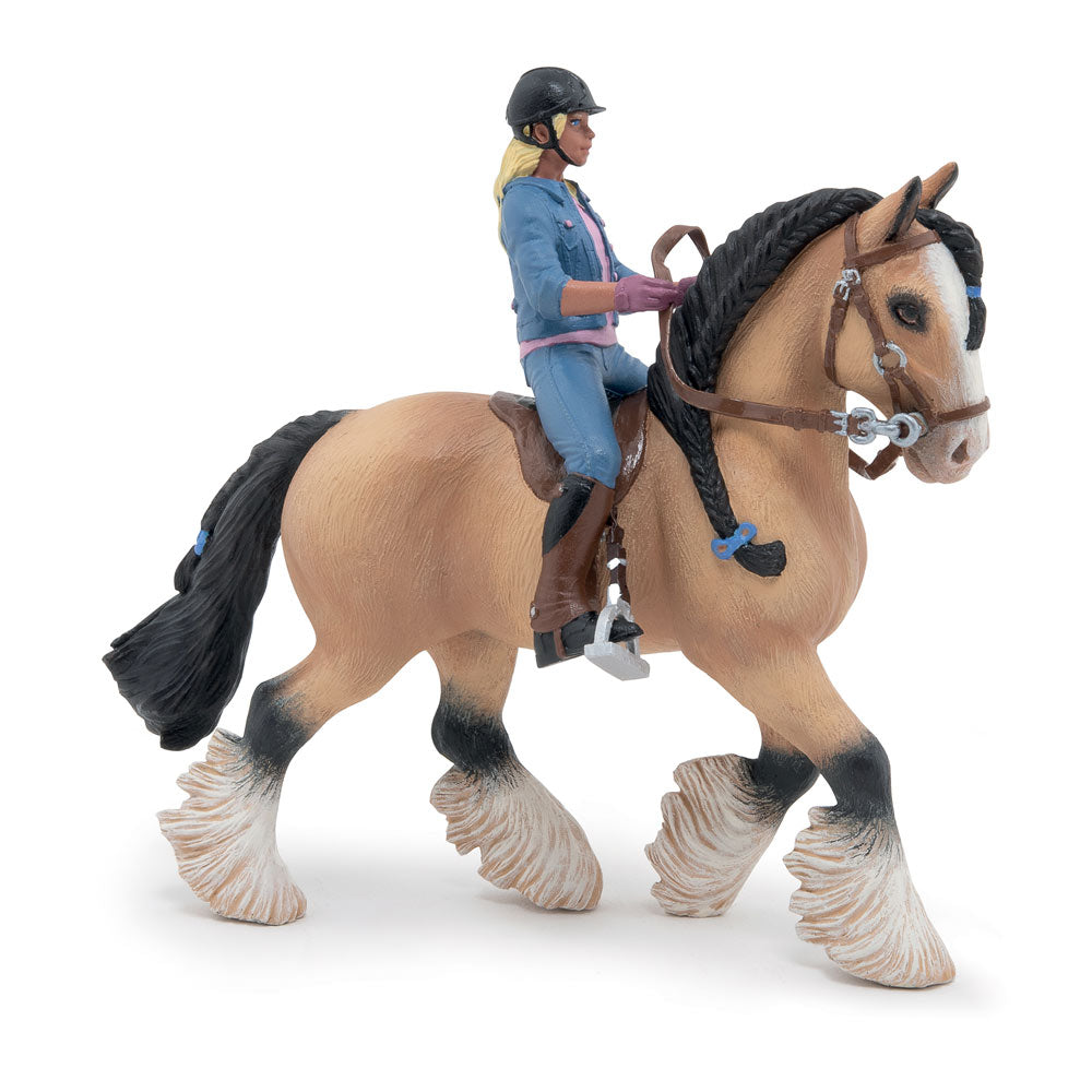 PAPO Horse and Ponies Tinker and her Young Rider Toy Figure Set (51572)
