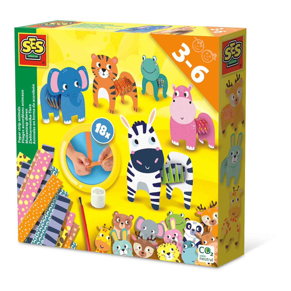 SES CREATIVE Paper Strip Animals (14041)