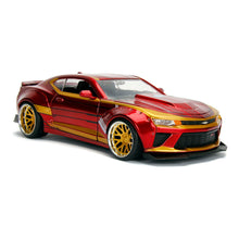 Load image into Gallery viewer, MARVEL COMICS Iron Man 2016 Chevy Camaro SS Die Cast Vehicle with Figure (253225003)
