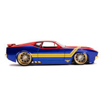 Load image into Gallery viewer, MARVEL COMICS Captain Marvel 1973 Ford Mustang Mach 1 Die Cast Vehicle with Figure (253225009)
