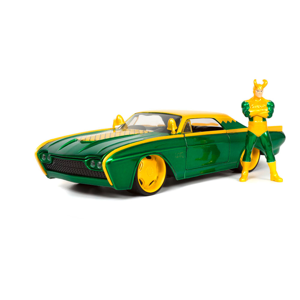 MARVEL COMICS Loki 1963 Ford Thunderbird Die Cast Vehicle with Figure (253225026SSU)