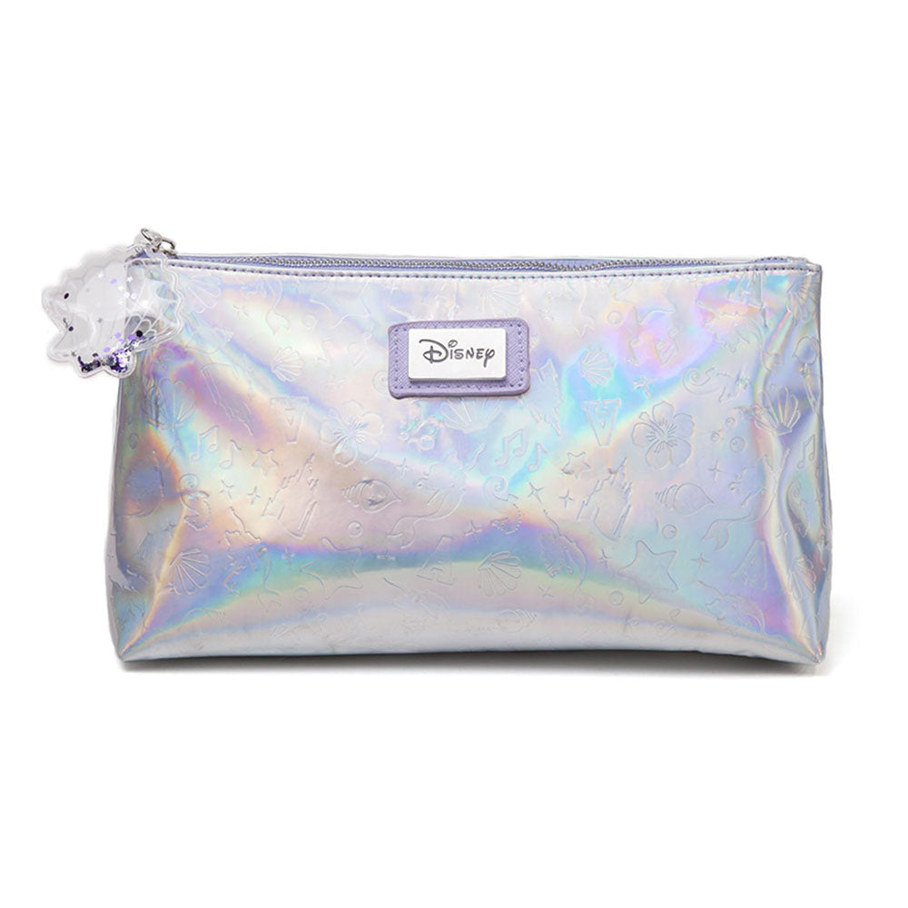 DISNEY The Little Mermaid Logo Mirror Patch with Holographic All-over Print Wash Bag (GW071267LMR)