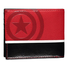 Load image into Gallery viewer, MARVEL COMICS Captain America Japanese-Style Bi-fold Wallet (MW271802MVL)
