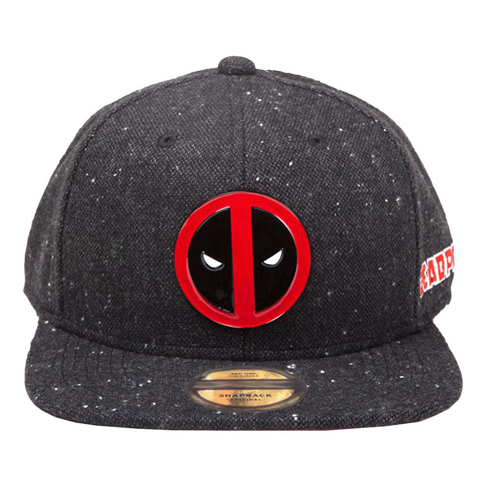 MARVEL COMICS Deadpool Metal Badge Logo Snapback Baseball Cap (SB097580DEA)