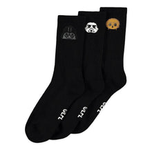 Load image into Gallery viewer, STAR WARS A New Hope Darth Vader, Storm Trooper and Wookie Sport Socks (3-Pack), Unisex (SS261045STW)
