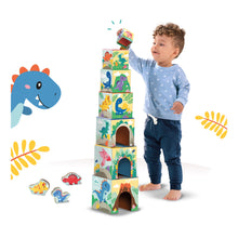 Load image into Gallery viewer, SES CREATIVE Tiny Talents Stacking Blocks Tower with Dino Figures - 13202
